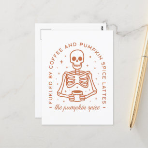 Pompoen specerij latte lover briefkaart
