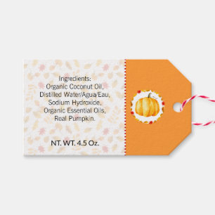 #Pompoen Specerij #Thuisgemaakte Bad & Lichaam Lab Cadeaulabel
