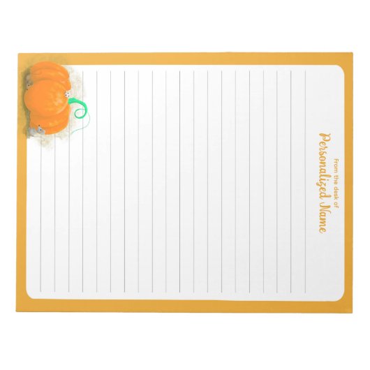 Pompoen speeltuin - gevoerd notitieblok (Voorkant)