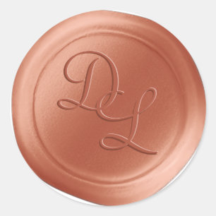 Pompoen Spice 2 Letter Monogram Wax Seal Stickers