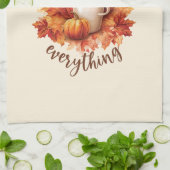 Pompoen Spice Alles - Laat & Herfst Bladerwerk Theedoek (Gevouwen)