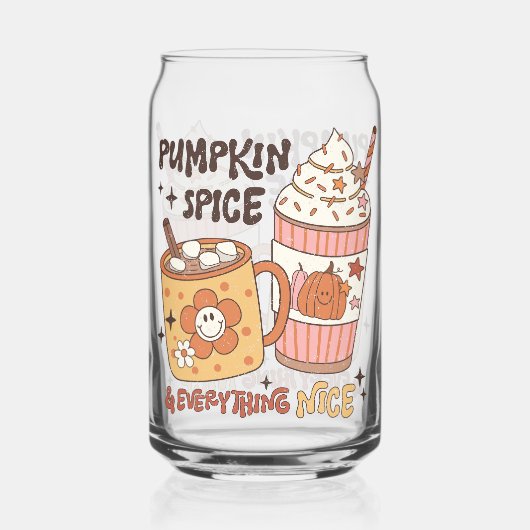 Pompoen Spice & Alles Mooi, Herfst Vibes Blikvorm Glas (Achterkant)