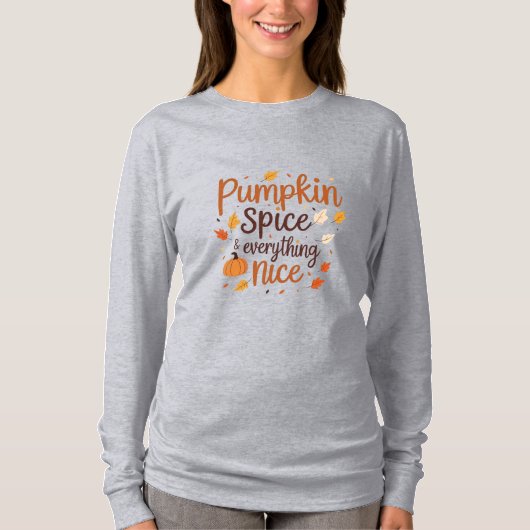 Pompoen Spice & Alles Mooie Herfst Minimalist T-shirt (Voorkant)