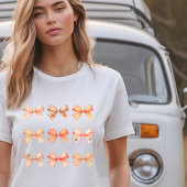 Pompoen Spice Bows - schattige herfst coquette T-shirt
