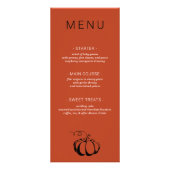 Pompoen Spice Bruiloft Menu (Voorkant)