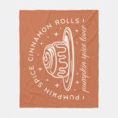 Pompoen Spice Cinnamon Rolls Fleece Deken (Voorkant)