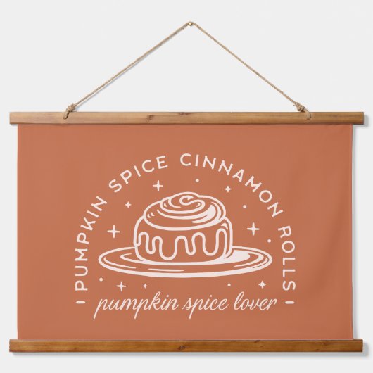Pompoen Spice Cinnamon Rolls Hangend Wandkleed (Voorkant)