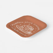Pompoen Spice Cinnamon Rolls Papieren Bordje (Gebogen)