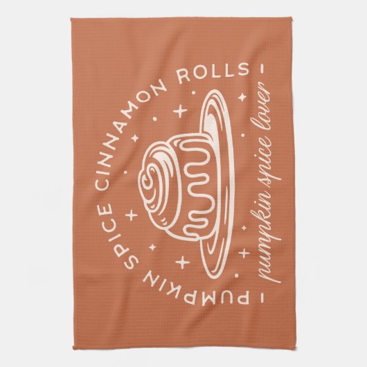 Pompoen Spice Cinnamon Rolls Theedoek (Verticaal)