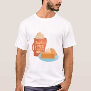 Pompoen Spice en alles lekker, latte en taart T-shirt