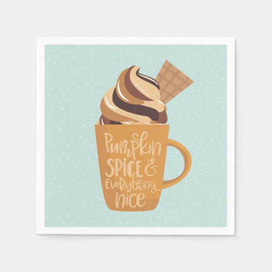 Pompoen Spice En Alles Mooi Latte Servetten (Voorkant)