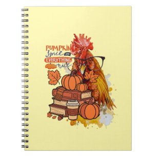 Pompoen Spice en alles Mooie Herfst Chicken Vib Notitieboek
