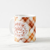 Pompoen Spice en alles Mooie Herfst Plaid Koffiemok (Voorkant links)