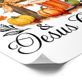 Pompoen Spice en Jezus Christus Kruis Pompoen Chri Poster (Hoek)