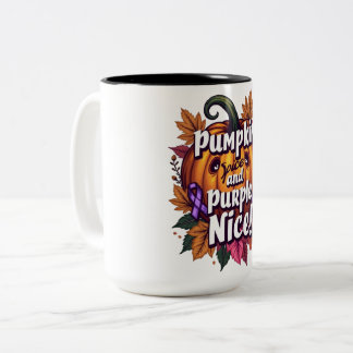 Pompoen Spice en Paarse Nice: Grappige Herfst Awar Tweekleurige Koffiemok