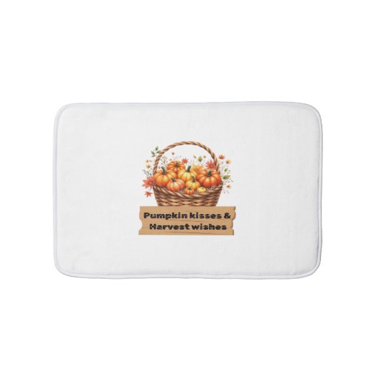 Pompoen Spice & Everything Nice – Gezellige Herfst Badmat (Voorkant)