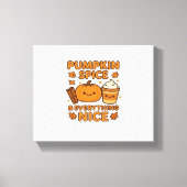 Pompoen Spice & Everything Nice – Gezellige Herfst Canvas Afdruk (Voorkant)