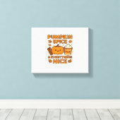 Pompoen Spice & Everything Nice – Gezellige Herfst Canvas Afdruk (Insitu (Houten vloer))
