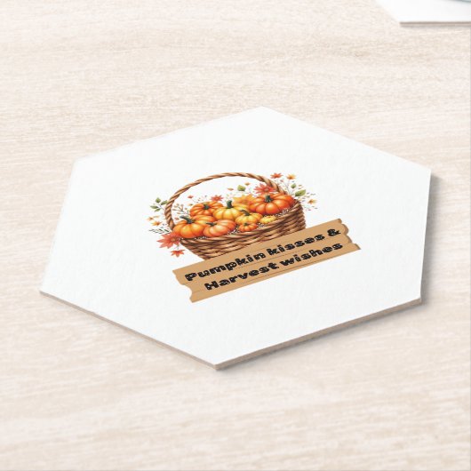 Pompoen Spice & Everything Nice – Gezellige Herfst Kartonnen Onderzetters (Schuin)