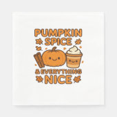 Pompoen Spice & Everything Nice – Gezellige Herfst Servet (Voorkant)