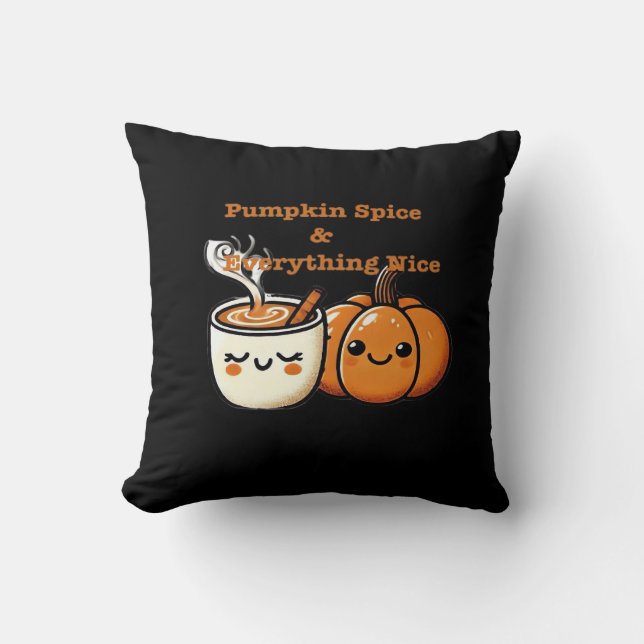 Pompoen Spice & Everything Nice - Herfst Herfst Kussen (Voorkant)