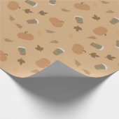 Pompoen Spice Herfst Wrapping Paper Pattern Cadeaupapier (Hoek)