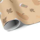 Pompoen Spice Herfst Wrapping Paper Pattern Cadeaupapier (Rol Hoek)