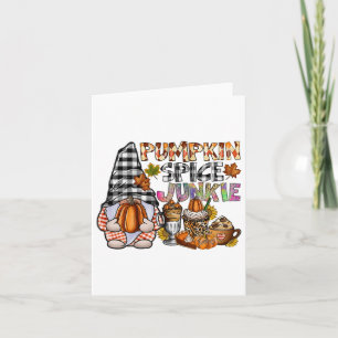 Pompoen Spice Junkie Gnomes Herfst Herfst Thanksgi Kaart