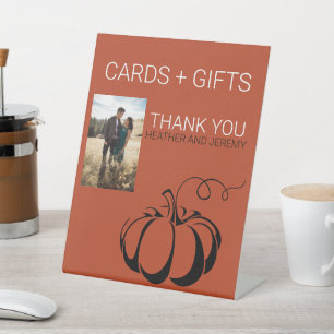 Pompoen Spice Kaarten en geschenken Reclamebord Met Voetstuk