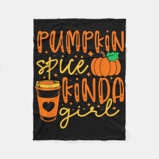 Pompoen Spice Kinda Meisje Herfst Herfst Seizoen V Fleece Deken