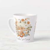 Pompoen Spice Latte Herfst Bloemen Herfstbladeren Latte Mok (Linkerhoek)
