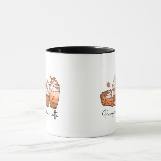 Pompoen Spice Latte Mok, Herfst Vibes Mok, Retro Mok (Midden)