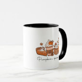 Pompoen Spice Latte Mok, Herfst Vibes Mok, Retro Mok (Voorkant rechts)