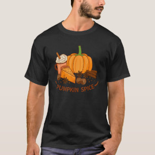 Pompoen Spice Latte Pie Cinnamon Herfst Herfst Dan T-shirt