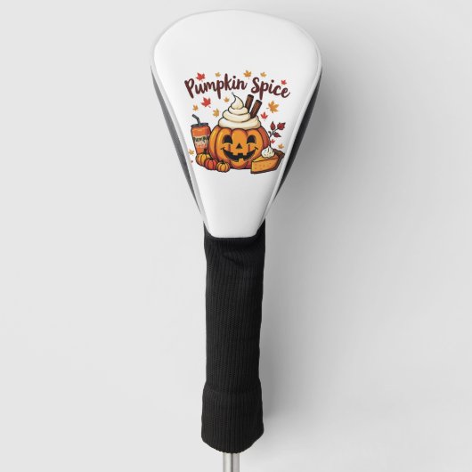 Pompoen Spice Latte Pumpkin Pie Herfst Herfst Golfheadcover (Voorkant)