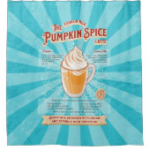 pompoen Spice Latte - Recept Poster Douchegordijn (Voorkant)