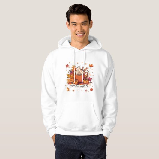 Pompoen Spice Latte Vibes Gezellige Herfst Koffie  Hoodie (Voorkant volledig)