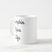 Pompoen Spice Life Keramische Witte Mok (Voorkant links)