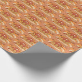 Pompoen Spice Pannenkoeken Patroon Herfst Wrapping Cadeaupapier (Hoek)