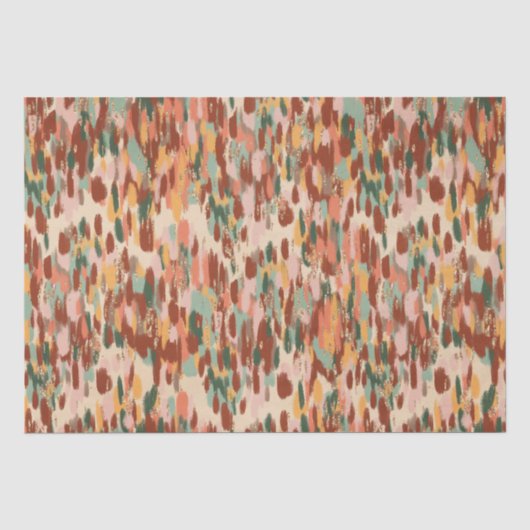 Pompoen Spice Pattern Tissuepapier (Voorkant)