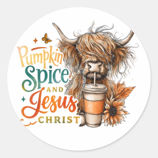 Pompoen Spice... Ronde Sticker (Voorkant)