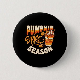 Pompoen Spice Seizoen Latte Koffie Herfst Herfst F Ronde Button 5,7 Cm