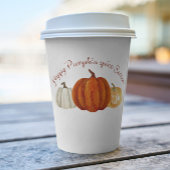 Pompoen Spice Seizoen schattige pompoen voor herfs Papieren Bekers