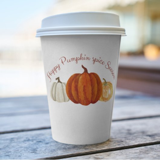 Pompoen Spice Seizoen schattige pompoen voor herfs Papieren Bekers