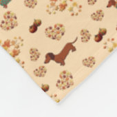 Pompoen Spice Teckel Nice Fleece Deken (Hoek)