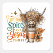 Pompoen Spice... Vierkante Sticker (Voorkant)