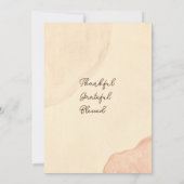 Pompoen Spice Waterverf Boho Thanksgiving Diner Kaart (Achterkant)