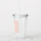 Pompoen Spice Waterverf Pompoen | Wit & Roze Acryl Drinkbeker (Links)