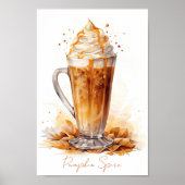 Pompoen Spice Waterverf Schilderij Kunst Poster (Voorkant)