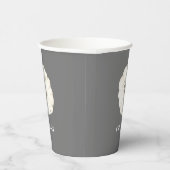 Pompoen Spice Waterverf Wit & Grijs Chia Latte Papieren Bekers (Rechts)